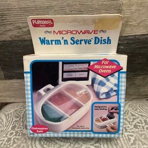 VTG Playskool Baby Microwave Warm n Serve Dish 3 Compartment 1990
